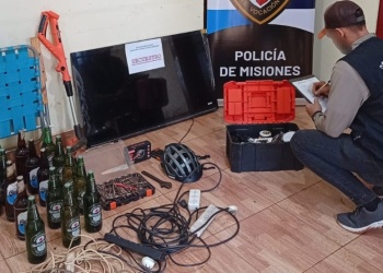 Entraron a robar a un predio deportivo y escondieron los objetos en el monte