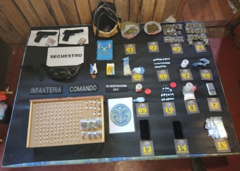 Dos allanamientos por un asalto terminaron con secuestro de cocaína, marihuana y armas