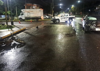 Un motociclista resultó herido tras chocar con un automóvil en Posadas