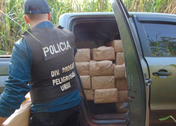 Secuestran casi 900 kilos de marihuana en Eldorado y buscan al conductor que escapó al monte