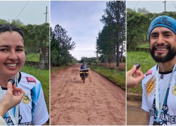 “Latinoamérica es hermosa”: la experiencia de una pareja colombiana que llegó a Misiones en bicicleta