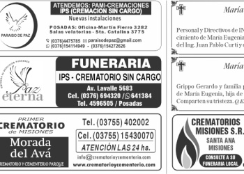 Fúnebres del miércoles 3 de junio de 2026