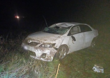 Una conductora de Misiones volcó en una autopista de San Luis y terminó hospitalizada