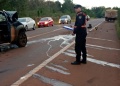 Choque entre una camioneta y un camión dejó una joven con lesiones leves