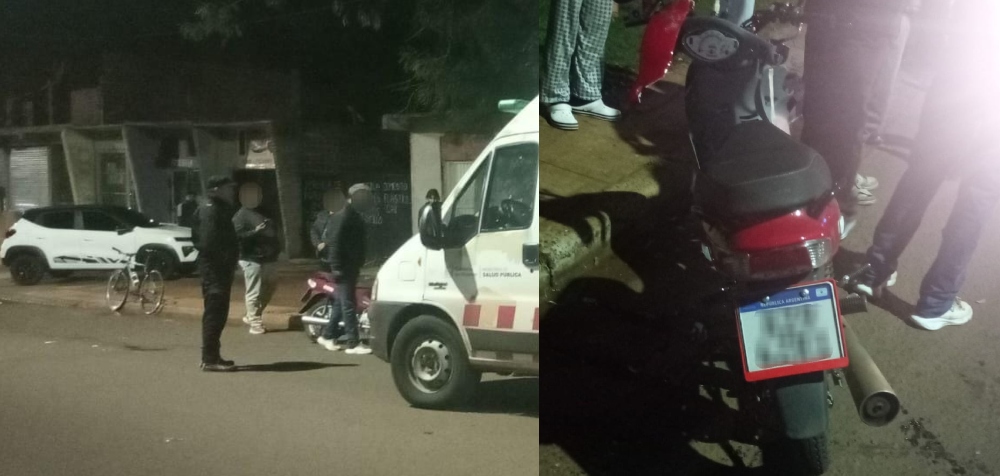 Choque entre dos motos dejó heridos en Posadas