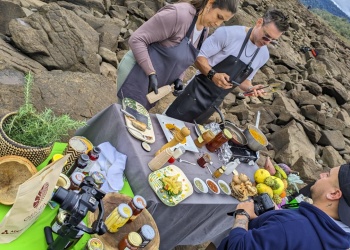 Los Saltos del Moconá fueron escenario de una inédita producción gastronómica para la televisión nacional