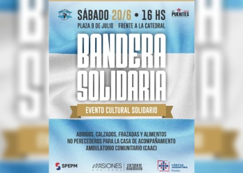 El festival “Bandera Solidaria” convoca a donar abrigos y alimentos en la Plaza 9 de Julio