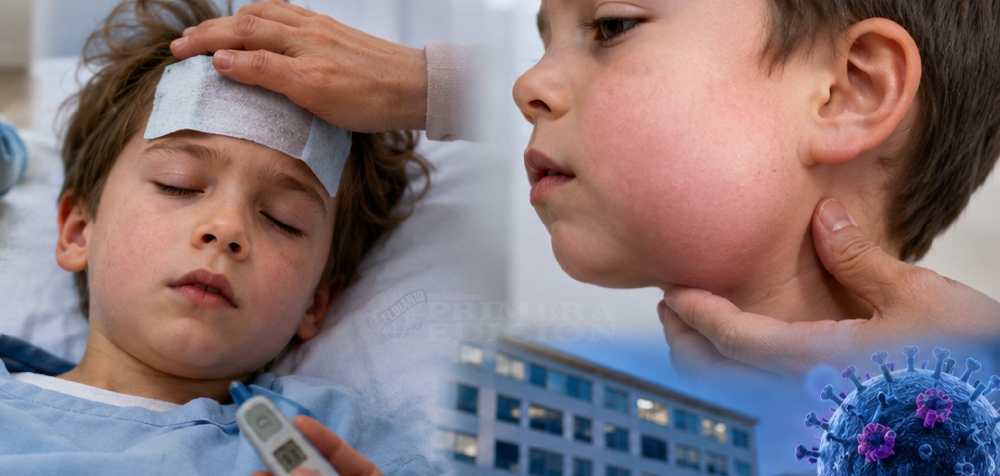 Alertan por síntomas inusuales de gripe en niños: convulsiones, cuadros similares a paperas y fiebre intermitente