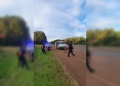 Motociclista resultó herido tras chocar con un camión sobre la ruta 12