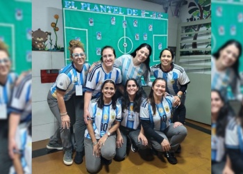 El partido de Argentina también se vivió en las aulas