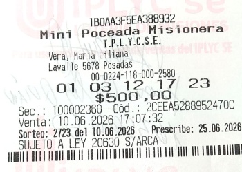 Jubilado posadeño ganó más de $46 millones en la Mini Poceada