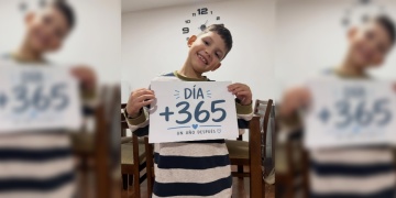 CON UNA SONRISA. El 31 de mayo celebró Santi, quedó al cuidado de su primer “cumplevida” rodeado de familia y amigos.
