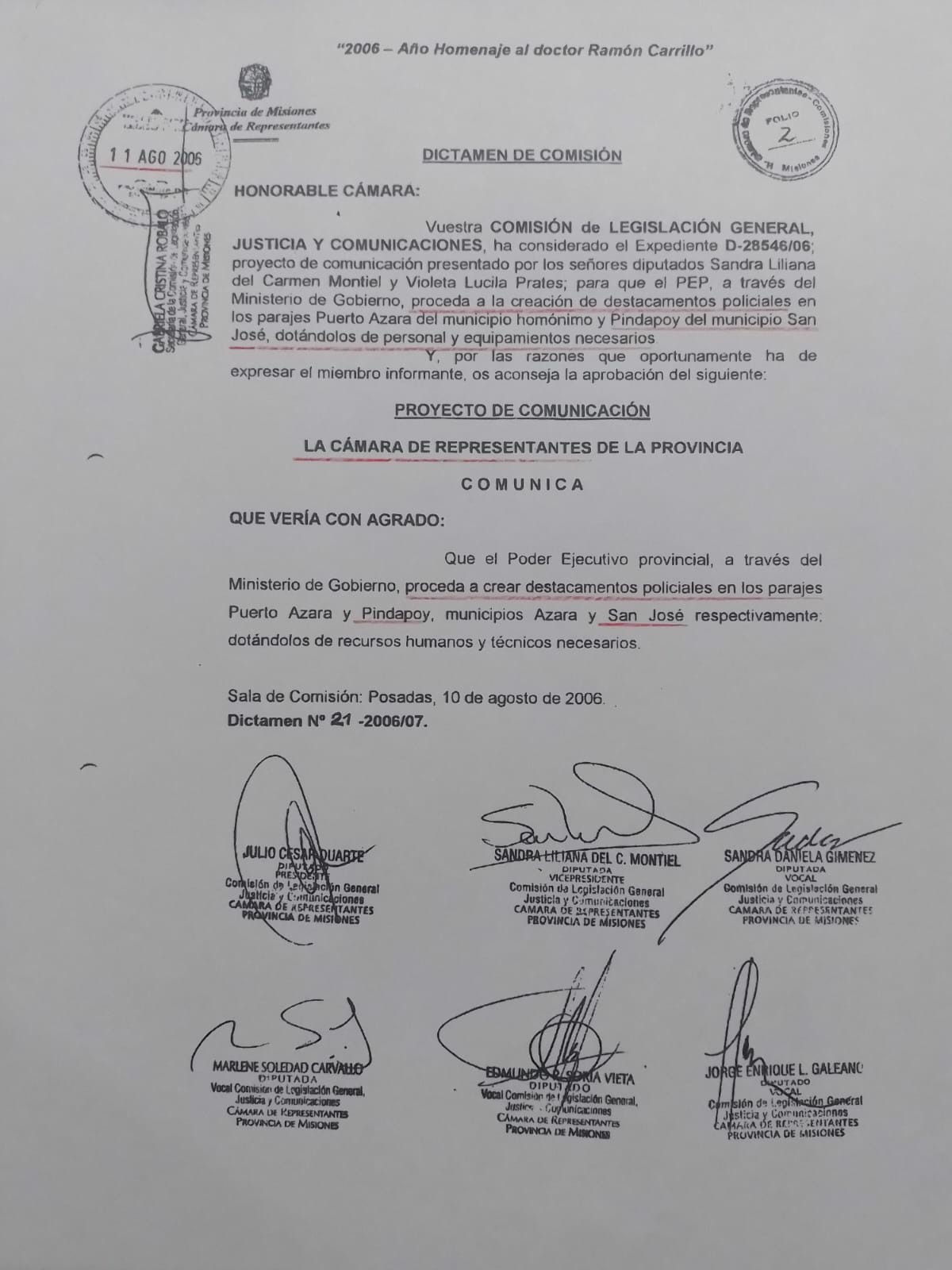 Tras ocho meses de estar terminada, la obra de la comisaría de Pindapoy sigue cerrada
