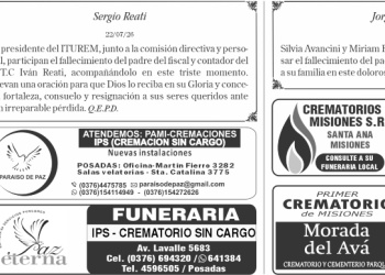 Fúnebres del jueves 23 de Julio de 2026
