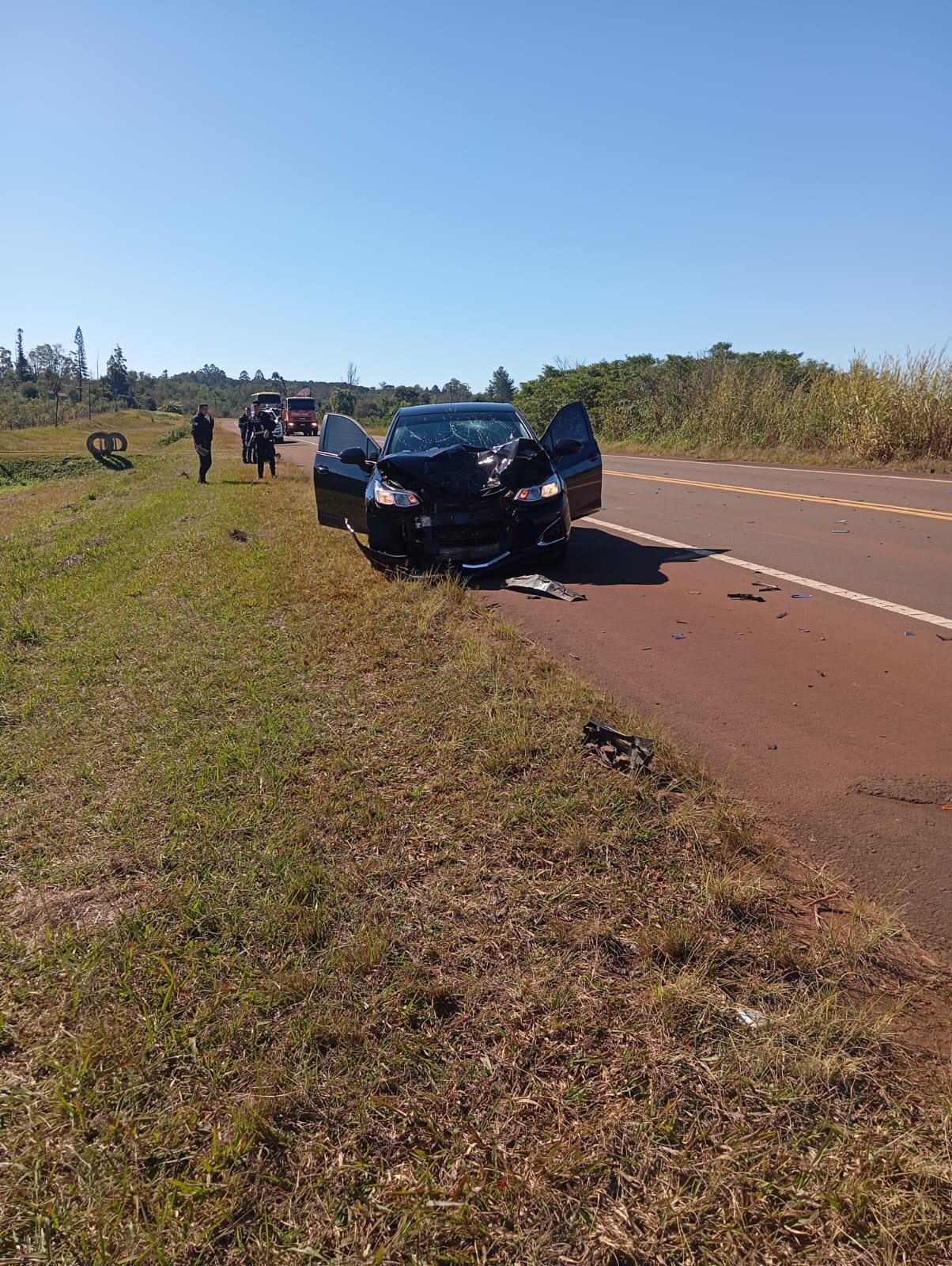 Murió un motociclista en Misiones tras chocar de frente con un auto sobre la ruta 14