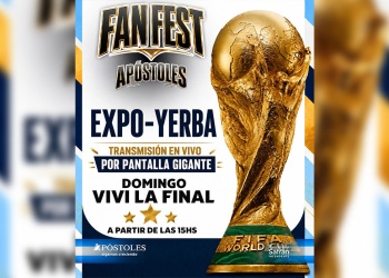 Por el clima, el Fan Fest de Apóstoles se realizará en la Expo Yerba