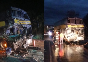 Múltiples heridos tras un choque entre un micro de larga distancia y un camión