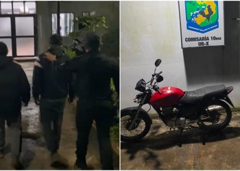 Con una moto robada escaparon de un control y se escondieron en una vivienda