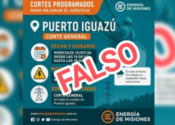 Energía de Misiones advirtió por la circulación de publicaciones falsas con su imagen institucional