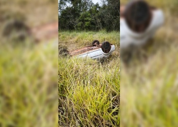 Despiste y vuelco en la Ruta Provincial 103 dejó tres personas heridas, entre ellas una niña