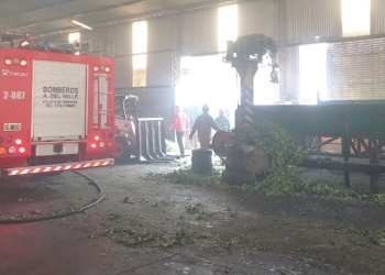 El fuego arrasó parte de una planta yerbatera en Aristóbulo del Valle