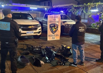 Recuperan en Posadas una moto robada que había sido desarmada para venderla