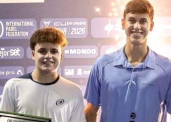 Pádel: Santino y Facu, a lo más alto del podio
