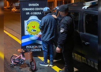Un chofer de aplicación fue detenido tras huir con la bicicleta de una niña en Oberá
