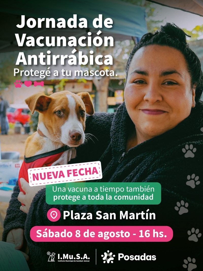 Jornada de vacunación antirrábica en Posadas