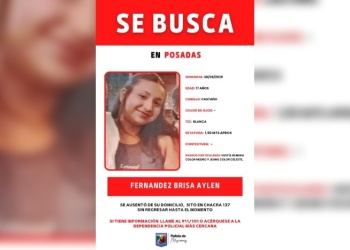 Posadas: buscan a Brisa Aylen de 17 años