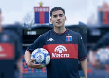 Ian Subiabre, sin lugar en River, fue presentado en Tigre