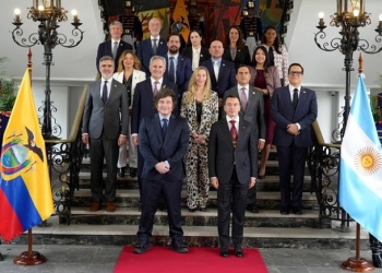 Milei y Noboa encabezaron una firma de acuerdos bilaterales en Quito