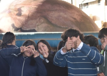 El patio del Colegio Nacional se convirtió en una puerta al universo