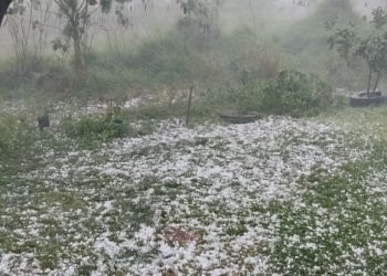 Granizada implacable  en Pozo Azul