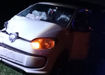 Madrugada accidentada en Posadas: un auto chocó contra un caballo en el bypass