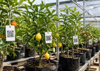 Establecieron nuevos rótulos y códigos QR para plantas cítricas y frutales