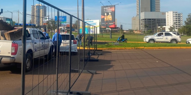 Hoy comienzan a implementar los cortes de tránsito en Encarnación / Foto Más Encarnación