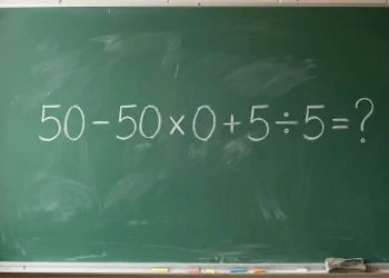 Desafío matemático: ¿cuánto es (50 – 50 × 0 + 5 ÷ 5)?