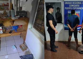 Lo encontraron dentro de un comercio mientras elegía qué robar y tomaba una cerveza