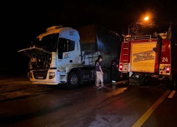 Montecarlo: camión sufrió un principio de incendio en plena ruta 12