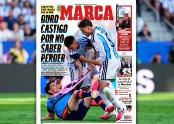 “Duro castigo por no saber perder”: la provocadora tapa de un diario español contra Argentina