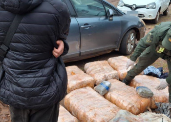 Embistió un control de Gendarmería y huyó: llevaba casi 86 kilos de marihuana