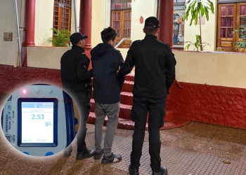 Perdió el control de la moto y terminó demorado por alcoholemia positiva