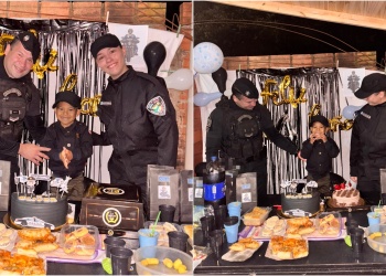 El tierno pedido de Oliver por su cumpleaños: quería compartir la torta con policías