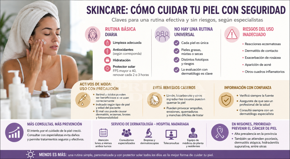 Advierten sobre los riesgos de seguir rutinas de skincare vistas en redes sociales