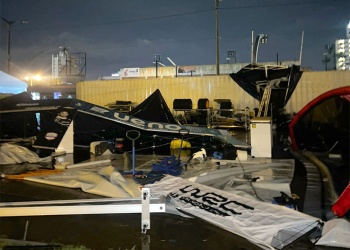 El temporal también golpeó Encarnación: granizo, árboles caídos y destrozos en la zona del Rally