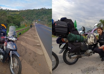 De Misiones a Brasil en una 110: la travesía de Marcela y su gata Lagertha