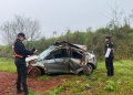 Cuatro heridos tras el despiste y vuelco de un auto en El Soberbio