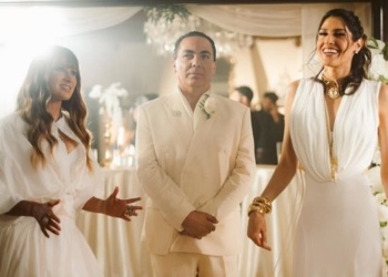 Las hermanas Hanna y Ashley junto a Cristian Castro en “antes que te cases”