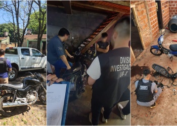 Allanan dos desarmaderos de motos en Posadas: detienen a una mujer y secuestran cocaína